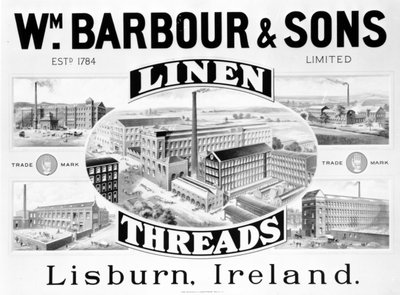 Anúncio para Wm. Barbour e filho (lito) de Irish School