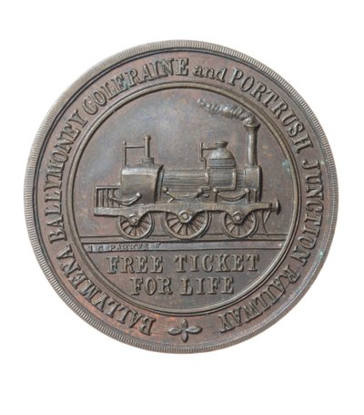 Passe de Director para a Ballymena, Ballymoney, Coleraine e Portrush Junction Railway, Irlanda de Irish School