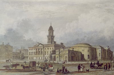 The Rotunda Hospital, Dublin (litografia a cores) de Irish School