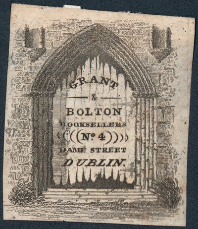 Cartão de comércio, Grant & Bolton de Irish School