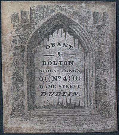 Cartão de comércio, Grant & Bolton de Irish School