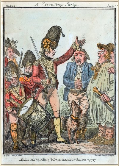 Uma Festa de Recrutamento de Isaac (after) Cruikshank