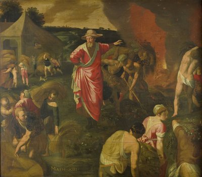 Parábola do joio no meio do trigo de Isaac Claesz. van Swanenburg (attributed to)