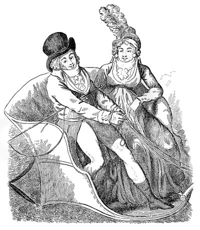 Um pintassilgo e sua amante, 1796. de Isaac Cruikshank