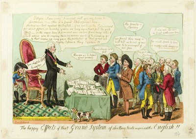 Os felizes efeitos desse grande sistema de fechar os portos contra os ingleses!!! de Isaac Cruikshank