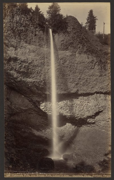 Cascatas de Latourelle, perto de Rooster Rock, rio Columbia de Isaac Grundy Davidson