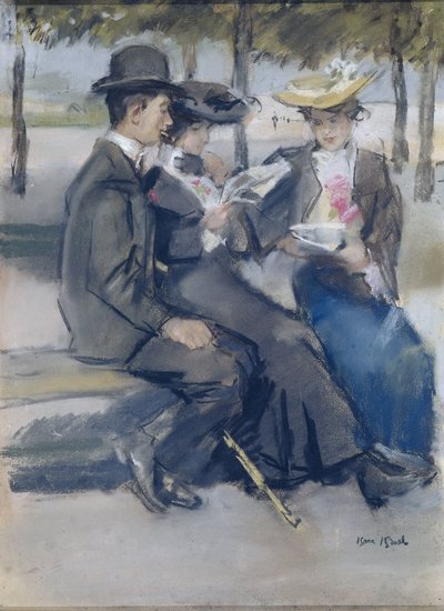 No Bois de Boulogne, perto de Paris de Isaac Israels (signed by artist)