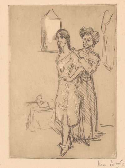 Jovem mulher no moinho
No moleiro (título sobre o objecto) de Isaac Israels (signed by artist)