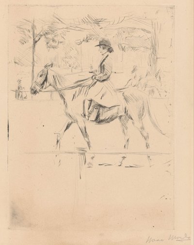 Mulher a cavalo de Isaac Israels (signed by artist)
