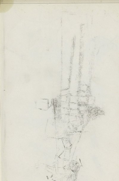 Abklatsch do desenho a giz na folha 25 verso de Isaac Israels