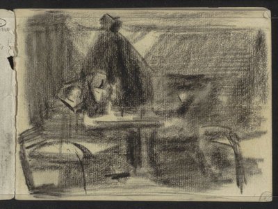 Números de uma mesa interior de Isaac Israels