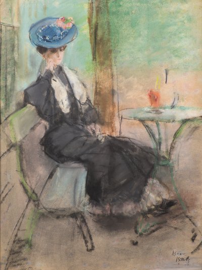 In a Paris Café (pastel) de Isaac Israels