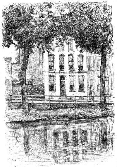 Casa de Israels, vista do parque, c1880-1882. de Isaac Israels
