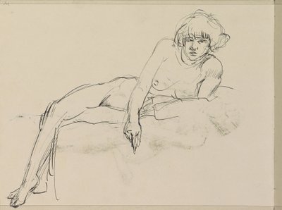 Nua Feminina Reclinada de Isaac Israels