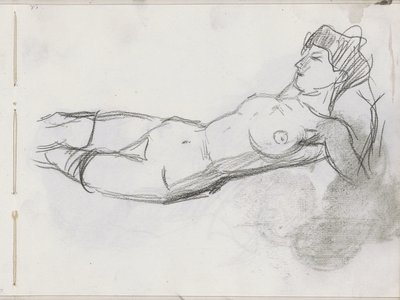 Nua Feminina Reclinada de Isaac Israels