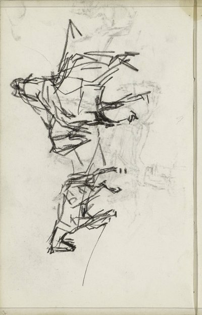 Dois cavalos com um cavaleiro de Isaac Israels