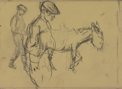 Dois estudos de um burrinho e de um burro de Isaac Israels