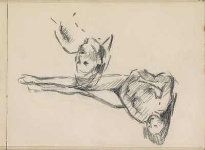 Dois estudos de uma mulher nua reclinada de Isaac Israels