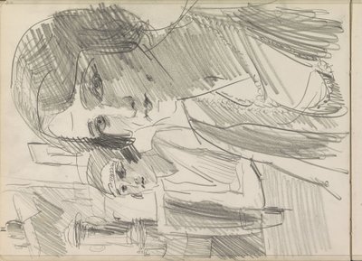 Duas mulheres em uma mesa, possivelmente em um terraço de Isaac Israels