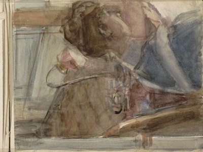 Mulher em uma mesa de Isaac Israels
