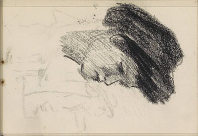 Cabeça da mulher, em perfil de Isaac Israels