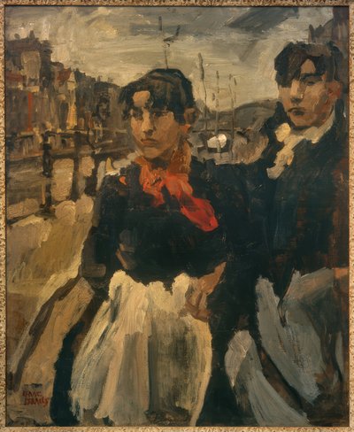 Duas garotas no Lijnbaansgracht de Isaac Israels