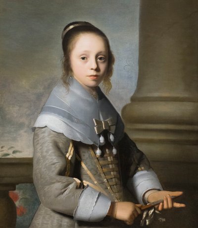 Retrato de uma rapariga, c.1650 (óleo sobre tela) de Isaac Luttichuys