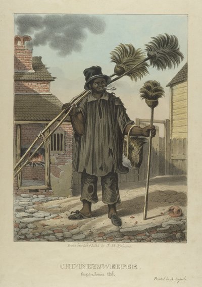 Chimneysweeper, placa 11 de Esboços de caráter ..., 1838 de Isaac Mendes Belisario