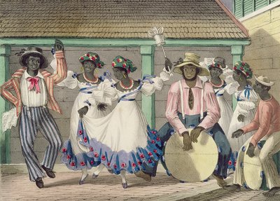 Set-Girls francesas, prato 7 de &39;Sketches of Character ...&39;, 1838 (cor litho) de Isaac Mendes Belisario