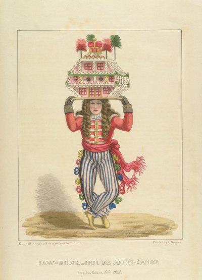 Mandíbula-Osso, ou Casa John-Canoe, prato 3 de &39;Sketches of Character ...&39;, 1838 de Isaac Mendes Belisario