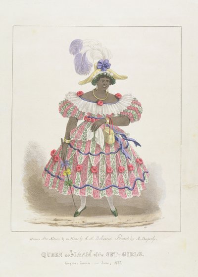 Rainha ou &39;Maam&39; dos Set-Girls, prato 1 de &39;Sketches of Character ...&39;, 1838 (cor litho) de Isaac Mendes Belisario