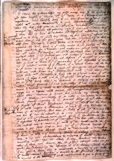 Carta escrita por Isaac Newton, 28 de novembro de 1679 de Isaac Newton