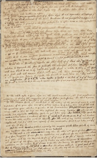 A caça do verde Lyon, verso, c.1700 de Isaac Newton