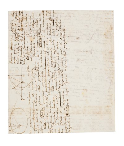 Duas páginas de revisões do Principia Mathematica de Isaac Newton