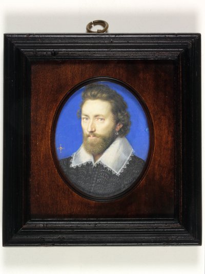 Um cavalheiro tradicionalmente identificado como Thomas Howard, 2º Conde de Arundel (aguarela em velino) de Isaac Oliver