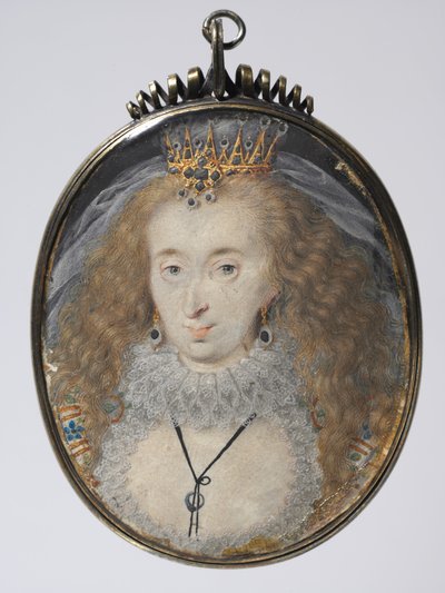 Retrato de Lucy Russell, condessa de Bedford, née Harrington, c. 1608-1616. de Isaac Oliver