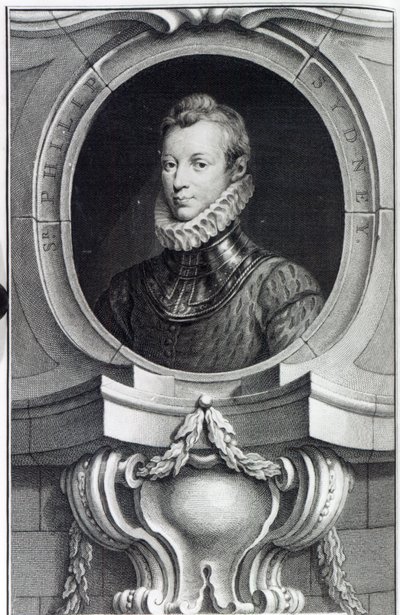 Sir Philip Sidney, gravado por Jacobus Houbraken, 1743 de Isaac Oliver