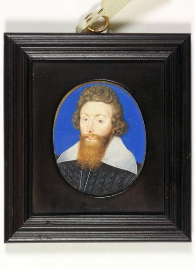 Sir Richard Liveson (Leveson), Vice-Almirante da Inglaterra (aguarela em velino) de Isaac Oliver