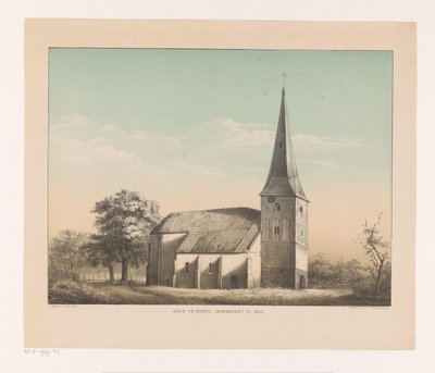 Vista da igreja em Emmen
Igreja em Emmen, demolida em 1855 (título sobre o objecto) de Isaac Reijnders Sz.