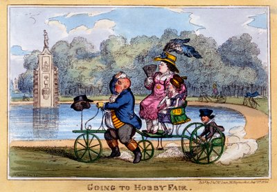 Indo para Hobby Fair, 1835 (gravura colorida à mão) de Isaac Robert Cruikshank