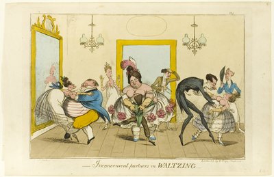 Parceiros inconvenientes na valsa de Isaac Robert Cruikshank
