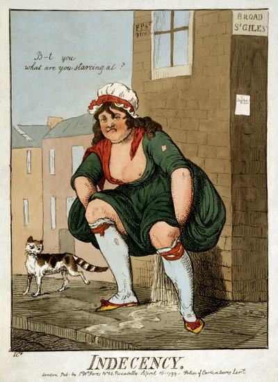 Indecência, 1799. de Isaac Robert Cruikshank