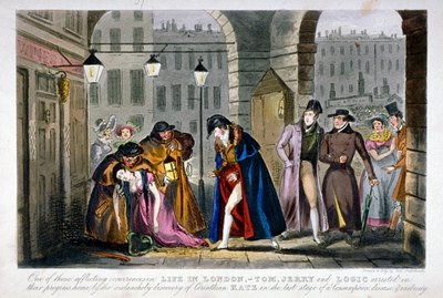 Cena em Covent Garden, Westminster, Londres, 1830 de Isaac Robert Cruikshank