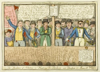 A liberdade de eleição de Isaac Robert Cruikshank
