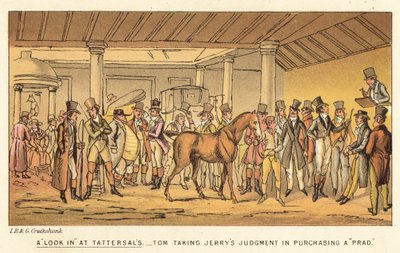 Uma olhada no Tattersals de Isaac, Robert and George Cruikshank