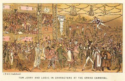 Tom, Jerry e Logic, em personagens do Grande Carnaval de Isaac, Robert and George Cruikshank