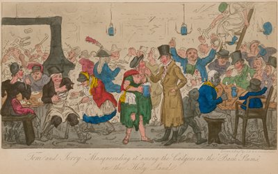 Tom e Jerry, mascarando-o entre os cadgers nas &39;Back Slums&39; na Terra Santa de Isaac, Robert and George Cruikshank