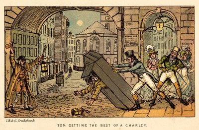 Tom tirando o melhor de um Charley de Isaac, Robert and George Cruikshank