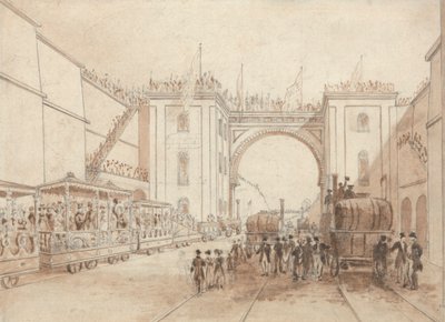 Abertura dos caminhos-de-ferro de Liverpool e Manchester de Isaac Shaw