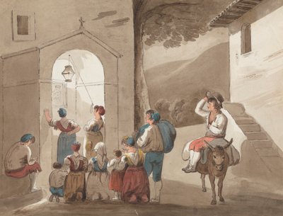 Depois de Pinnelli - Grupo de Camponeses Fora de uma Igreja de Isaac Weld
